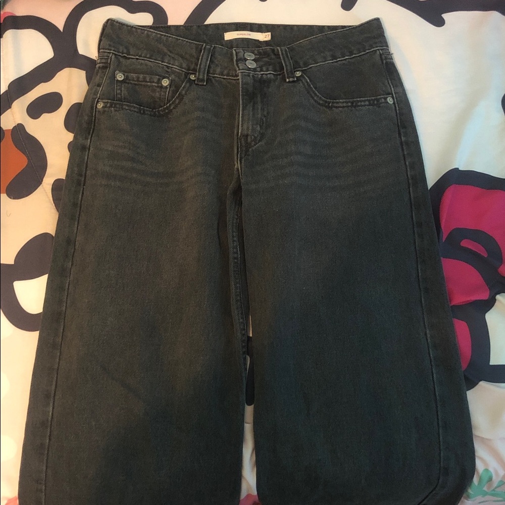 Levi's Black Wide-Leg High-Rise Jeans
